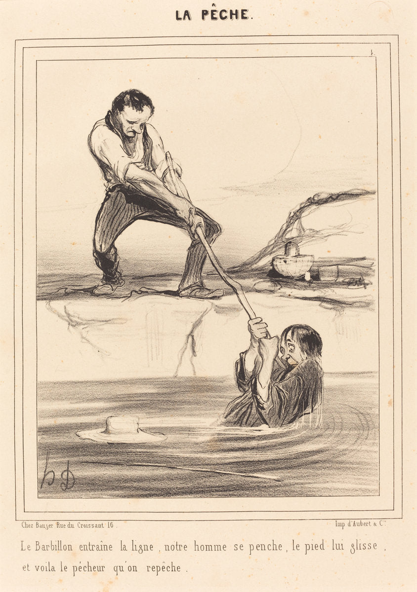 Le Barbillon entraine... by Honoré Daumier (French, 1808 - 1879), 16X12"(A3)Poster Print