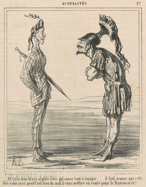 Eh bien! Mon brave anglais ... by Honoré Daumier (French, 1808 - 1879), 16X12"(A3)Poster Print