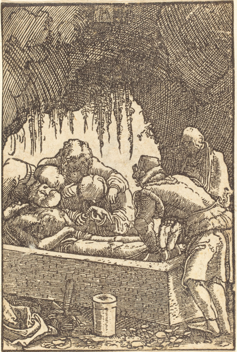 The Entombment by Albrecht Altdorfer (German, 1480 or before - 1538), 16X12"(A3)Poster Print