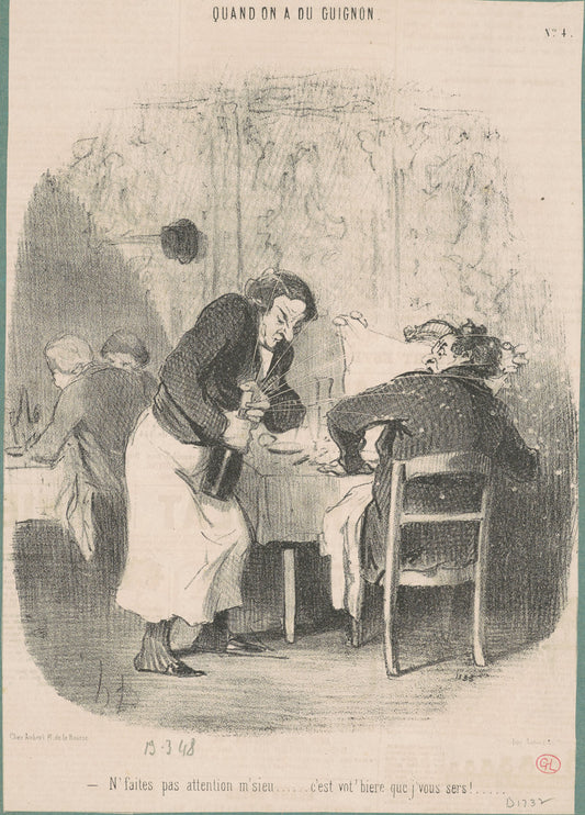 N'faites pas attention m'sieu ... by Honoré Daumier (French, 1808 - 1879), 16X12"(A3)Poster Print