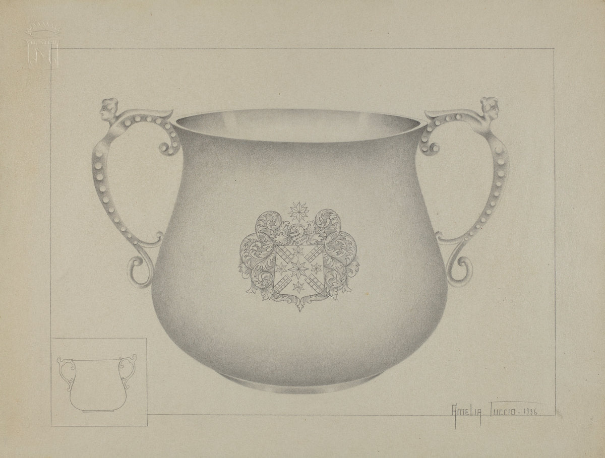 Silver Caudle Cup by Amelia Tuccio (American, active c. 1935), 16X12"(A3)Poster Print