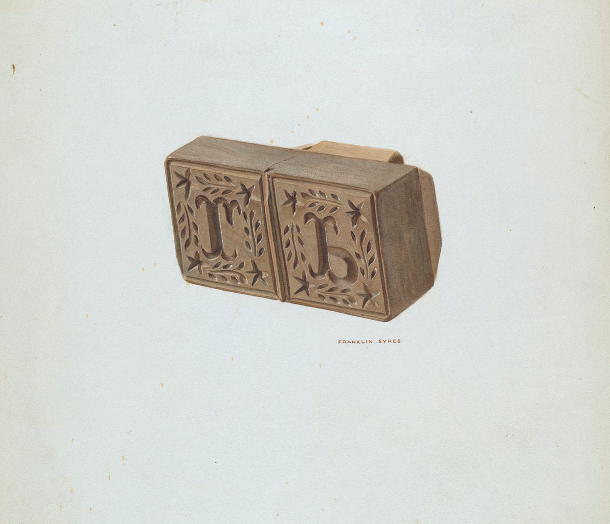 Butter Mold by Franklyn Syres (American, active c. 1935), 16X12"(A3)Poster Print