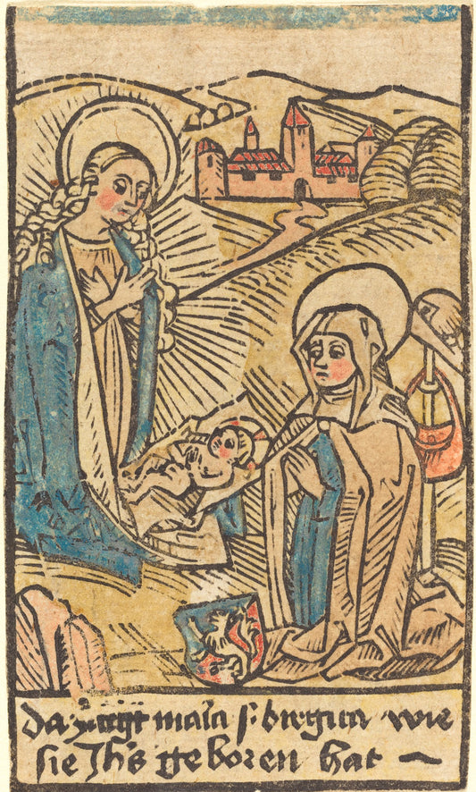 c. 1480/1500 by German 15th Century (Madonna and Saint Bridget), 16X12"(A3)Poster Print
