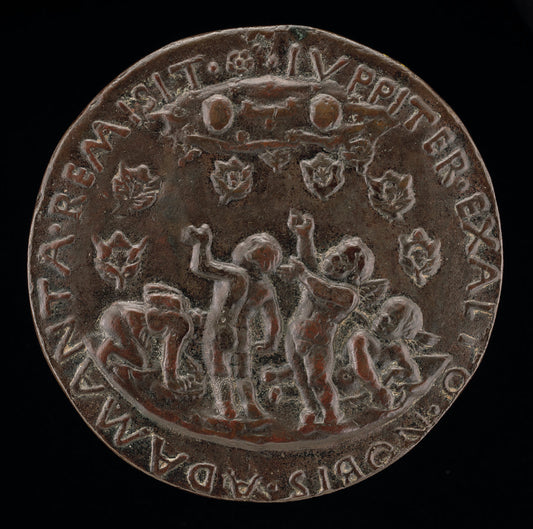 1505 by Ferrarese 15th Century (Putti Receiving Shower of Este Diamond Rings [reverse]), 16X12"(A3)Poster Print