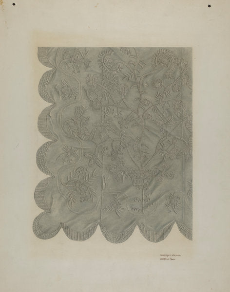 Coverlet by Josephine Prado and Randolph Atkinson (American, active c. 1935), 16X12"(A3)Poster Print