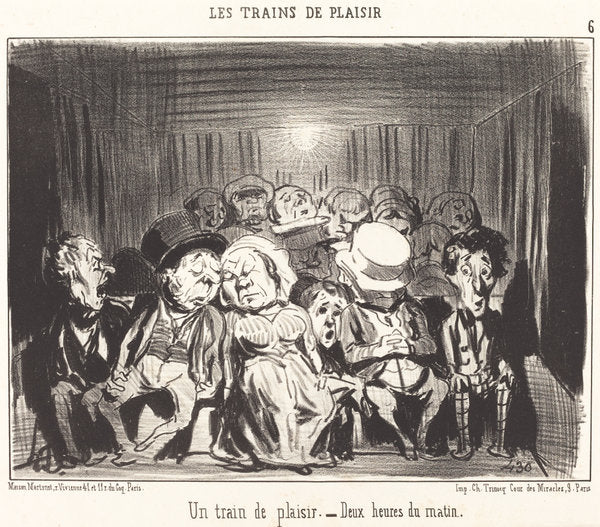 Un Train de plaisir by Honoré Daumier (French, 1808 - 1879), 16X12"(A3)Poster Print