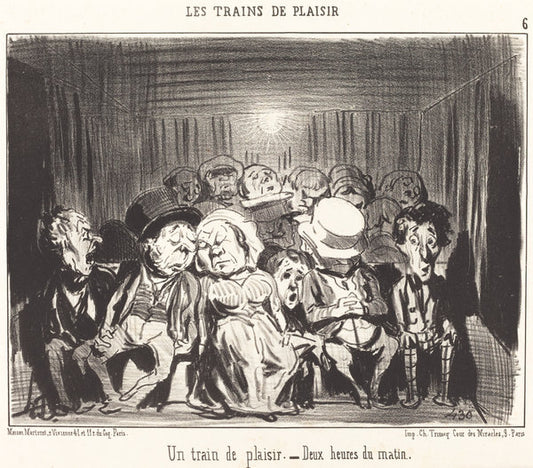 Un Train de plaisir by Honoré Daumier (French, 1808 - 1879), 16X12"(A3)Poster Print