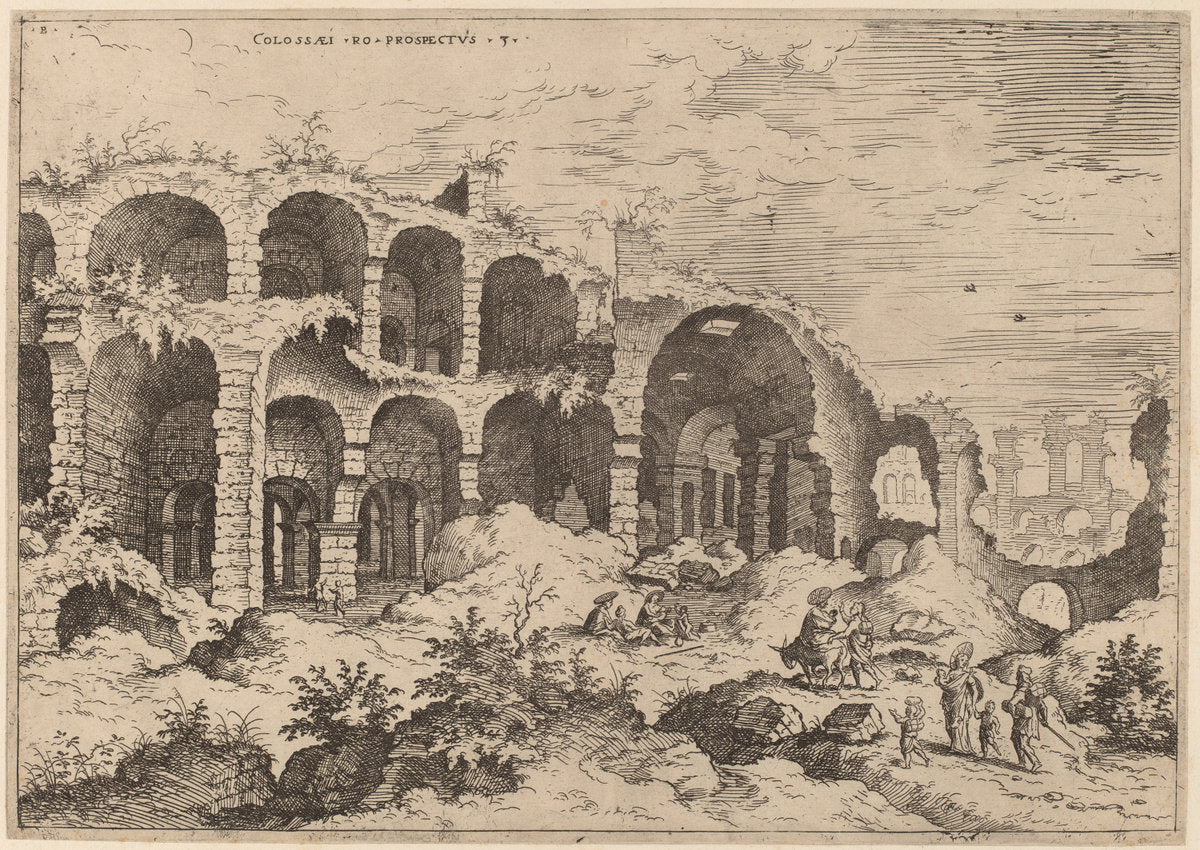 Third View of the Colosseum by Hieronymus Cock (Flemish, c. 1510 - 1570), 16X12"(A3)Poster Print