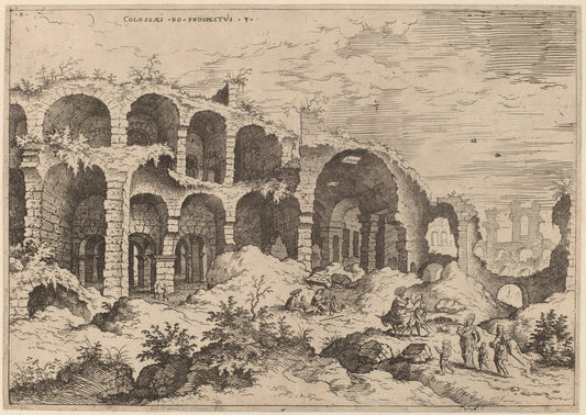 Third View of the Colosseum by Hieronymus Cock (Flemish, c. 1510 - 1570), 16X12"(A3)Poster Print