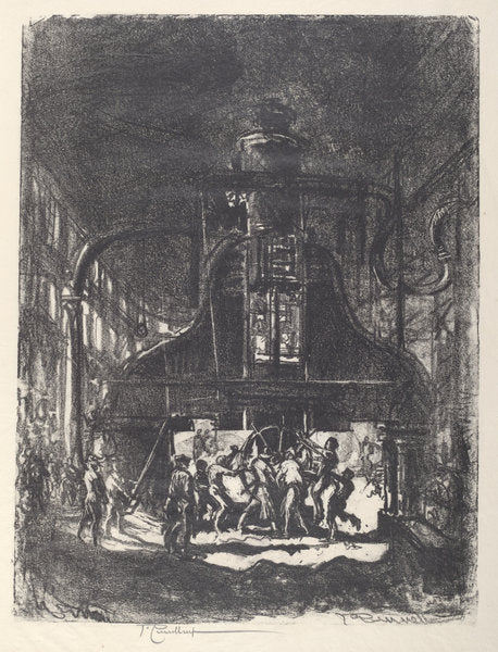 Forging Shells, The Slaves of the Wheel by Joseph Pennell (American, 1857 - 1926), 16X12"(A3)Poster Print