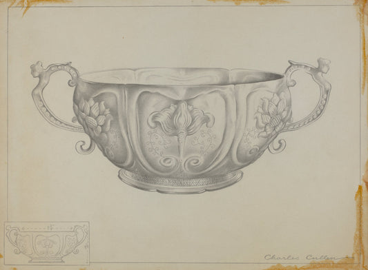 Silver Bowl by Charles Cullen (American, active c. 1935), 16X12"(A3)Poster Print