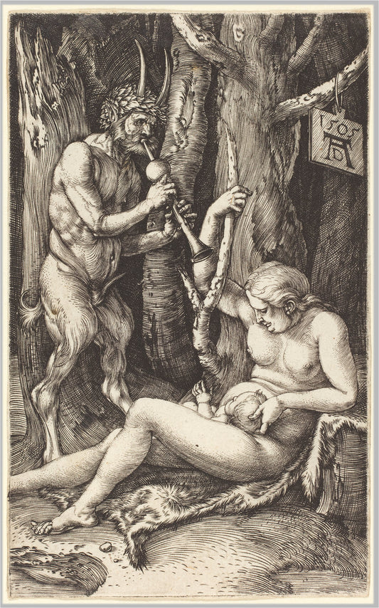 Satyr Family by Albrecht Dürer (German, 1471 - 1528), 16X12"(A3)Poster Print