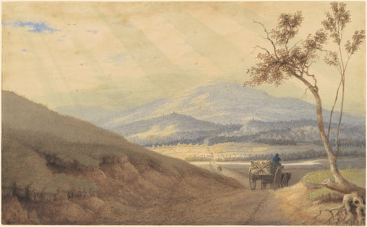 A Gleamy Effect—Hollidaysburg, Pennsylvania by George Harvey (American, 1800 - 1878), 16X12"(A3)Poster Print