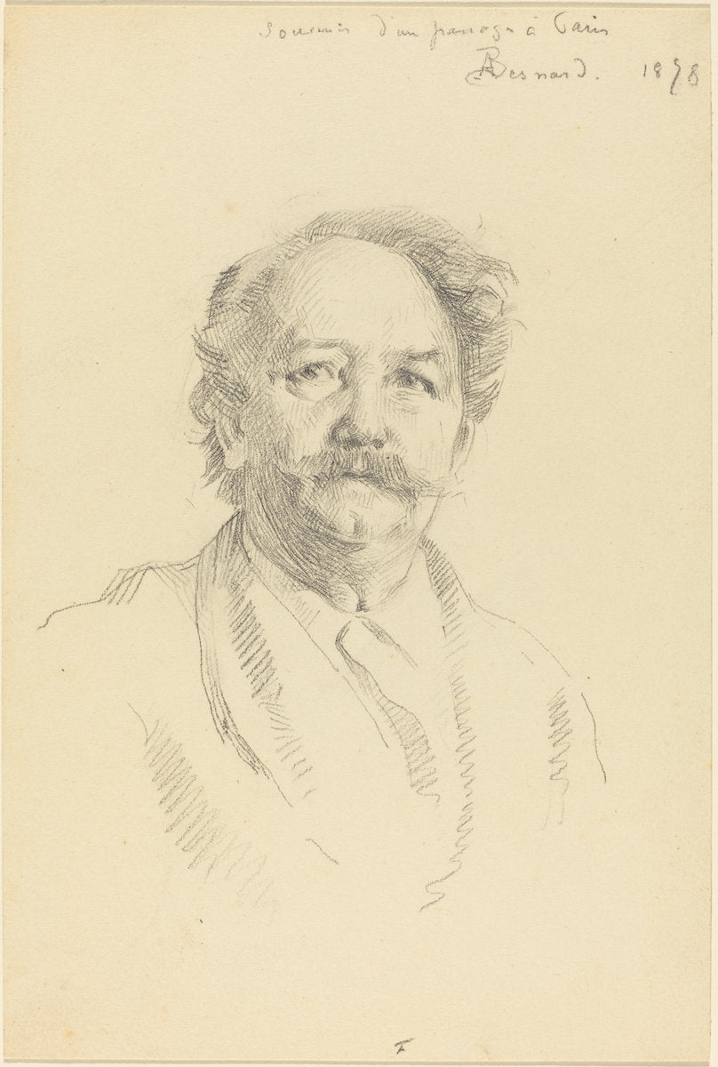Portrait of a Man (Souvenir d'un Passage à Paris) by Albert Besnard (French, 1849 - 1934), 16X12"(A3)Poster Print