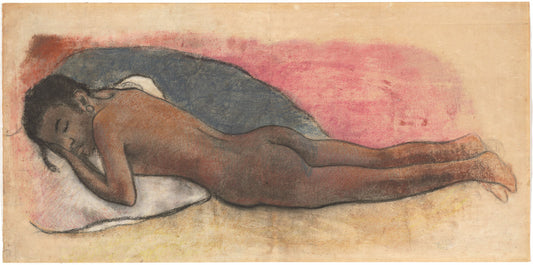 Reclining Nude [recto] by Paul Gauguin (French, 1848 - 1903), 16X12"(A3)Poster Print