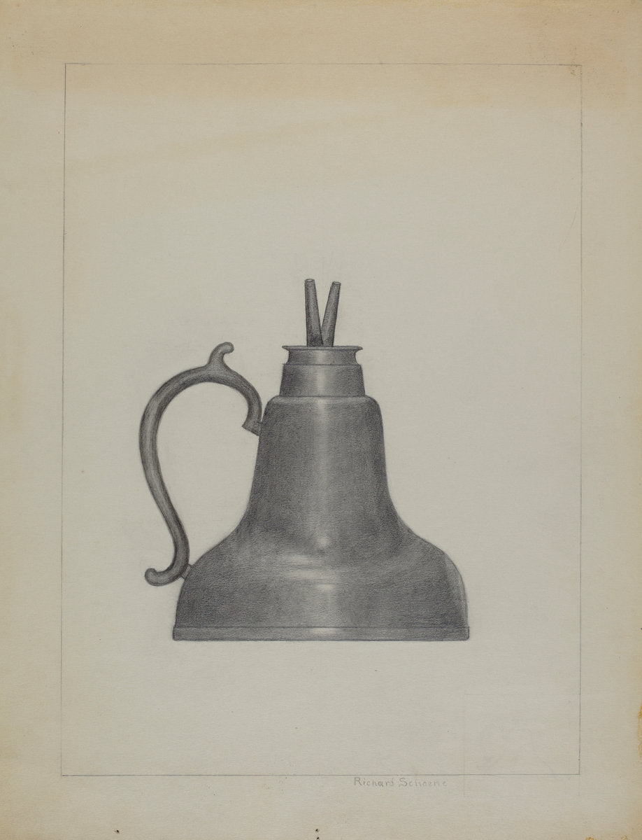 Lamp by Richard Schoene (American, active c. 1935), 16X12"(A3)Poster Print