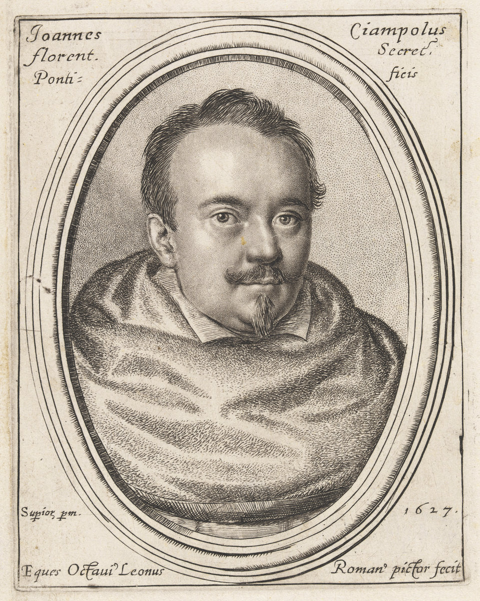 Giovanni Ciampoli, Papal Secretary by Ottavio Leoni (Roman, c. 1578 - 1630), 16X12"(A3)Poster Print