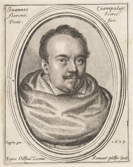 Giovanni Ciampoli, Papal Secretary by Ottavio Leoni (Roman, c. 1578 - 1630), 16X12"(A3)Poster Print