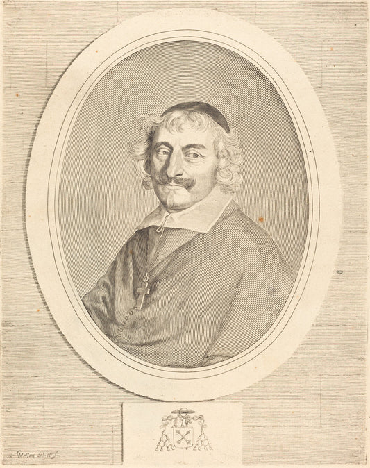 Alphonse III Delbene, Bishop of Orléans by Claude Mellan (French, 1598 - 1688), 16X12"(A3)Poster Print
