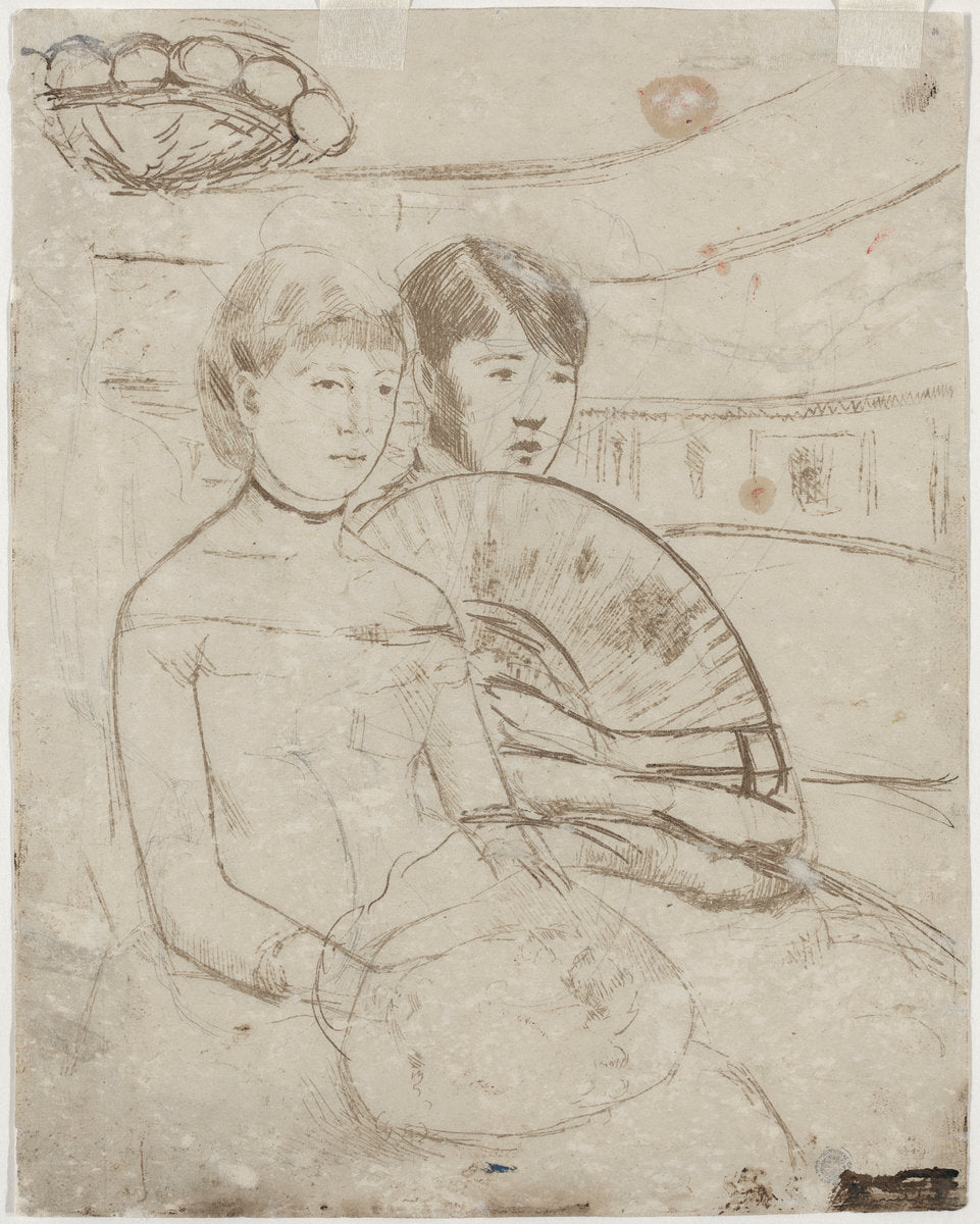 The Loge [verso] by Mary Cassatt (American, 1844 - 1926), 16X12"(A3)Poster Print