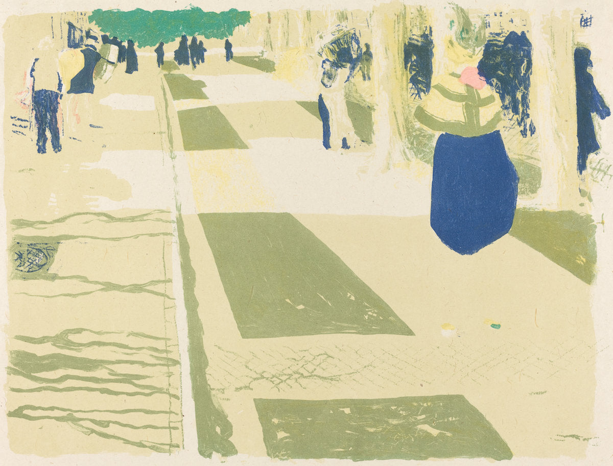 The Avenue (L'avenue) by Edouard Vuillard (French, 1867 - 1939), 16X12"(A3)Poster Print