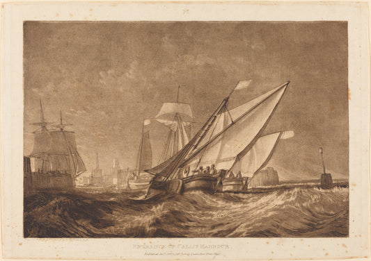 Entrance of Calais Harbour by Joseph Mallord William Turner (British, 1775 - 1851), 16X12"(A3)Poster Print