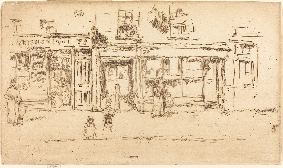 York Street, Westminster by James McNeill Whistler (American, 1834 - 1903), 16X12"(A3)Poster Print