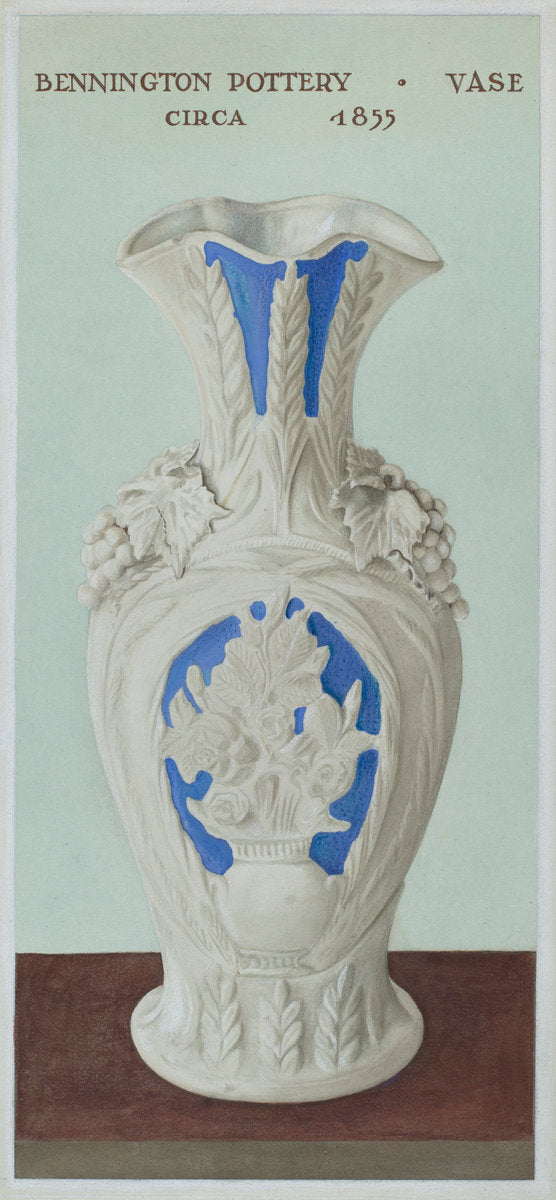 Porcelain Vase by Herbert Gallager (American, active c. 1935), 16X12"(A3)Poster Print