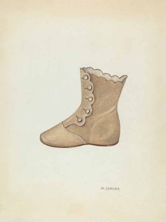 Baby Shoe by Margaret Concha (American, active c. 1935), 16X12"(A3)Poster Print