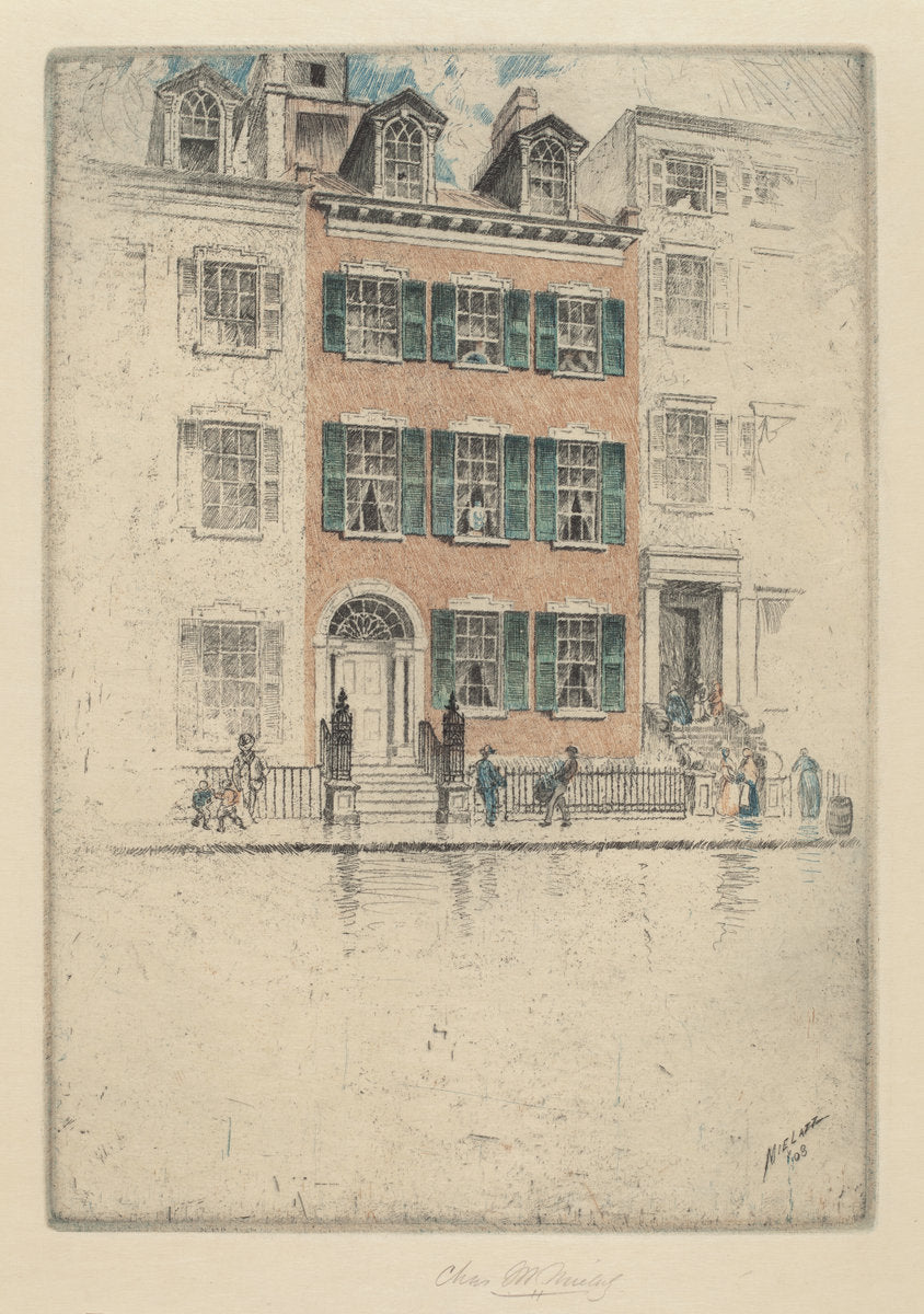 Ericsson's House, Beach Street by Charles Frederick William Mielatz (American, 1864 - 1919), 16X12"(A3)Poster Print