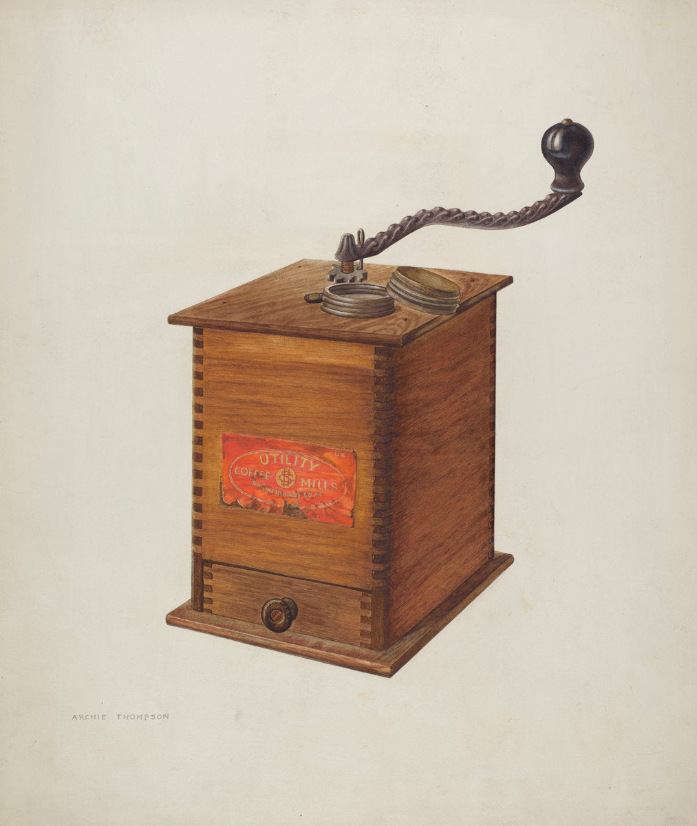 Coffee Grinder by Archie Thompson (American, active c. 1935), 16X12"(A3)Poster Print
