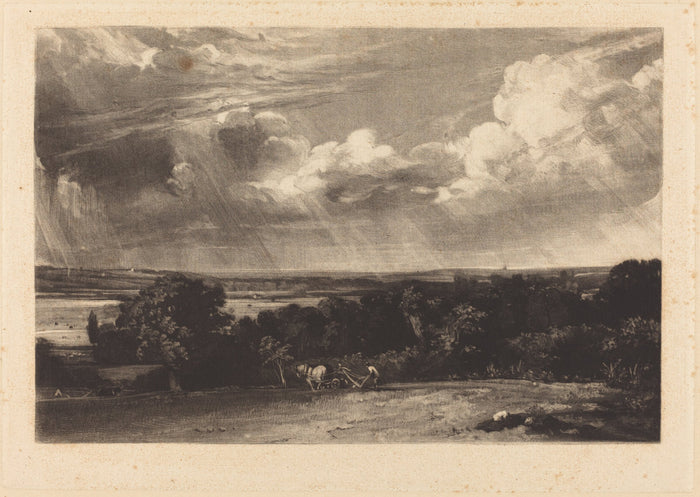 A Summerland by David Lucas after John Constable (British, 1802 - 1881), 16X12