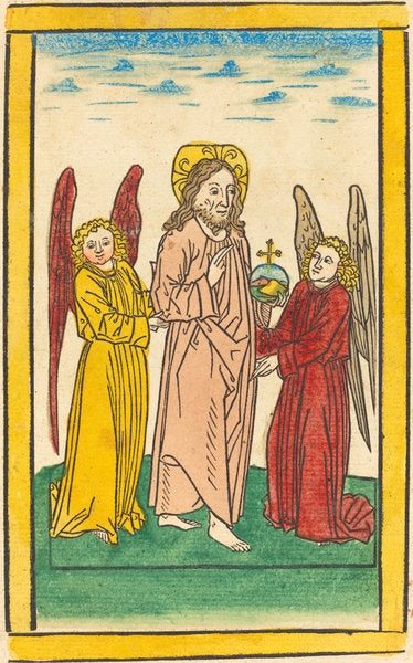c. 1485 by German 15th Century (Christ as Salvator Mundi), 16X12"(A3)Poster Print