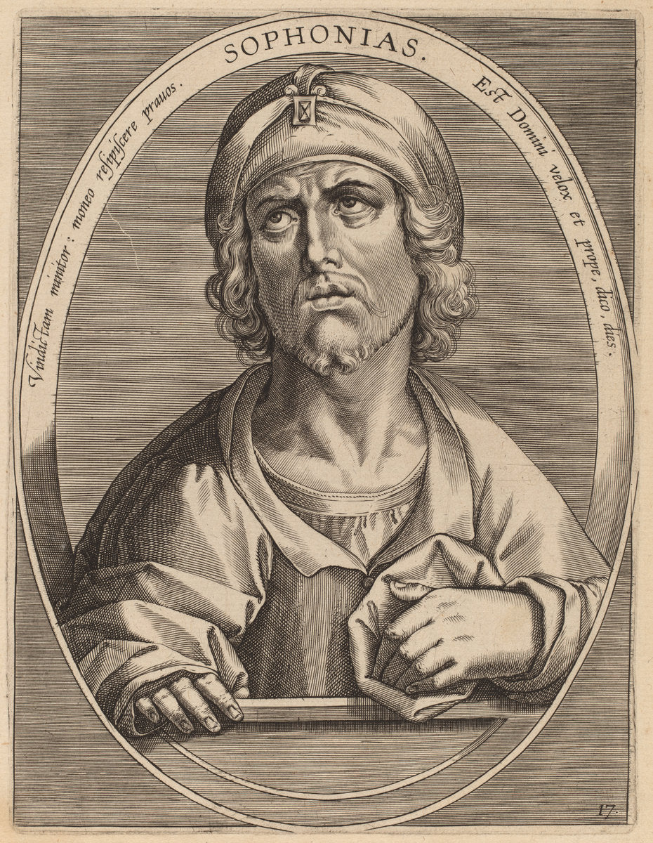 Sophonias by Theodor Galle after Jan van der Straet (Flemish, c. 1571 - 1633), 16X12"(A3)Poster Print