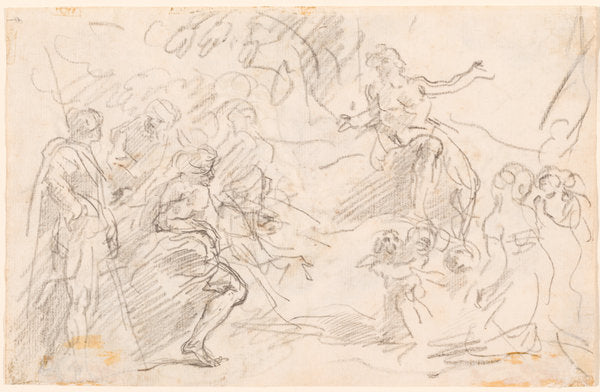 Biblical Scene [verso] by Sebastiano Ricci (Venetian, 1659 - 1734), 16X12"(A3)Poster Print