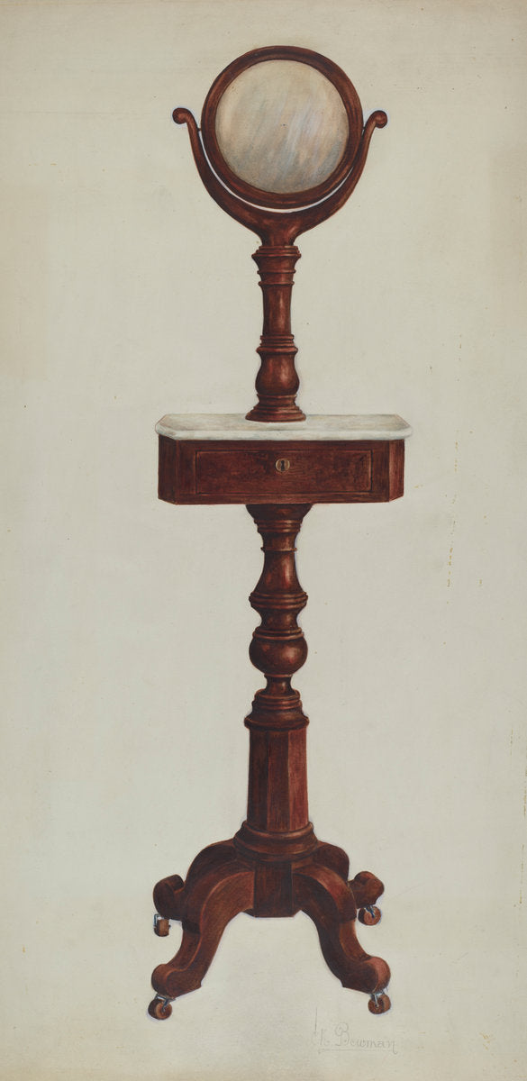 Shaving Stand by Charles Bowman (American, active c. 1935), 16X12"(A3)Poster Print