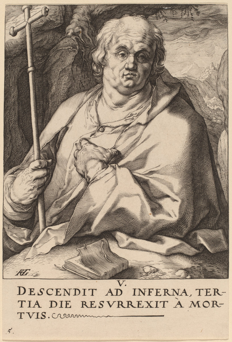 Saint Philip by Hendrik Goltzius (Dutch, 1558 - 1617), 16X12"(A3)Poster Print