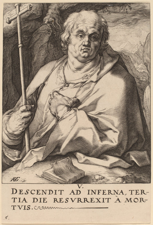 Saint Philip by Hendrik Goltzius (Dutch, 1558 - 1617), 16X12"(A3)Poster Print