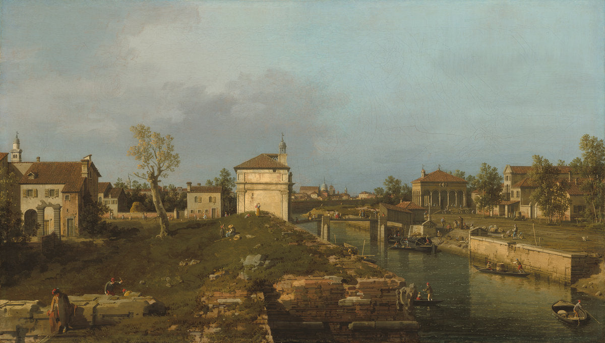 The Porta Portello, Padua by Canaletto (Venetian, 1697 - 1768), 16X12"(A3)Poster Print