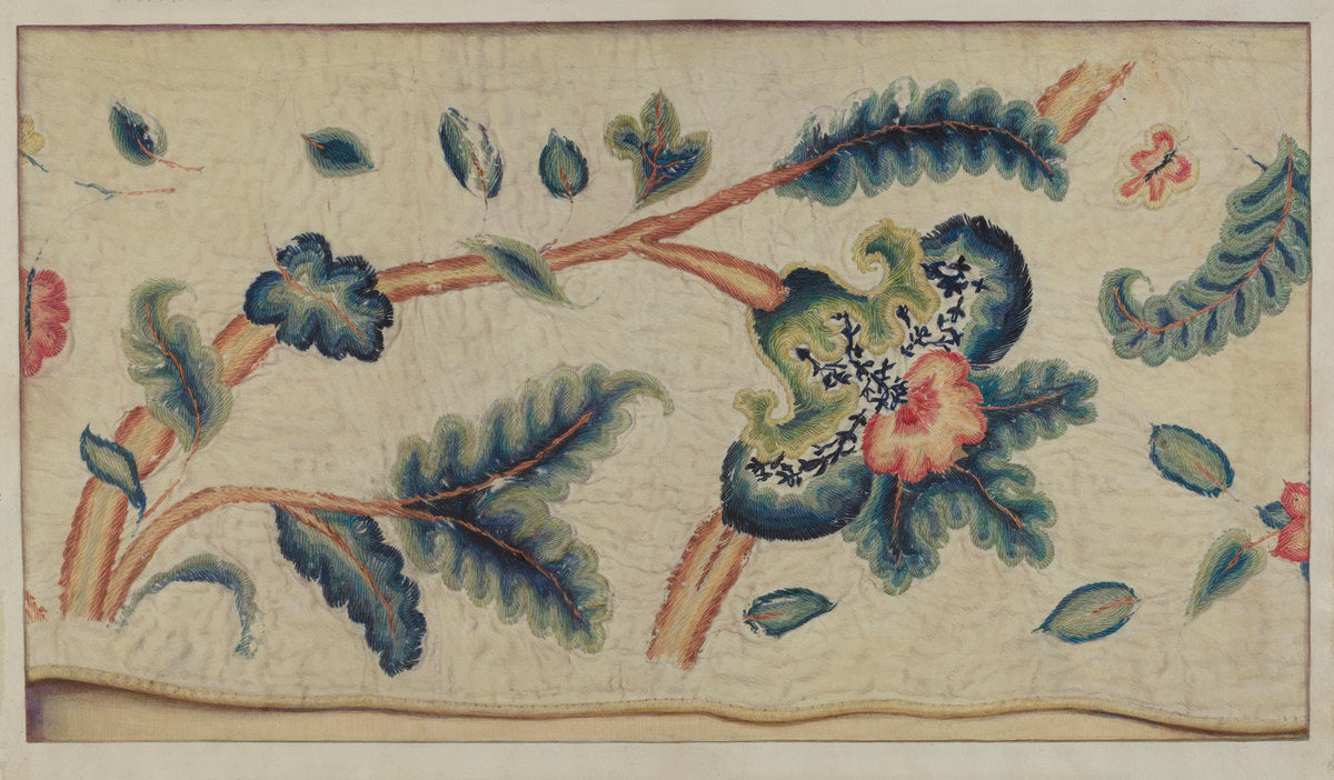 Jacobean Embroidery by Lawrence Peterson (American, active c. 1935), 16X12"(A3)Poster Print