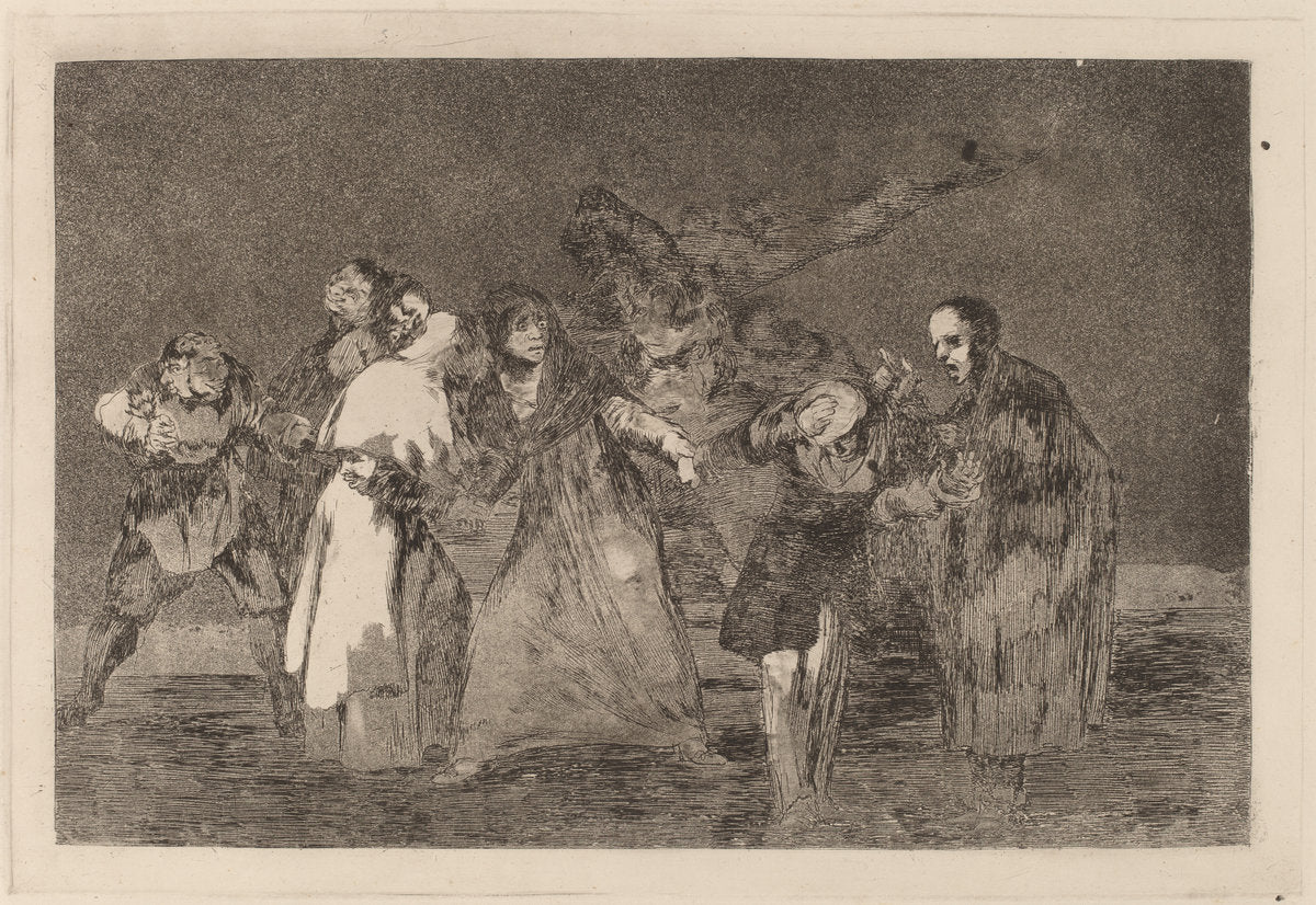Sanan cuchilladas mas no malas palabras (Wounds Heal Quicker than Hasty Words) by Francisco de Goya (Spanish, 1746 - 1828), 16X12"(A3)Poster Print