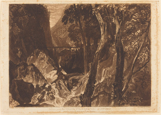 Mill near the Grand Chartreuse by Joseph Mallord William Turner and Warren B. Davis (American, 1865 - 1928), 16X12"(A3)Poster Print