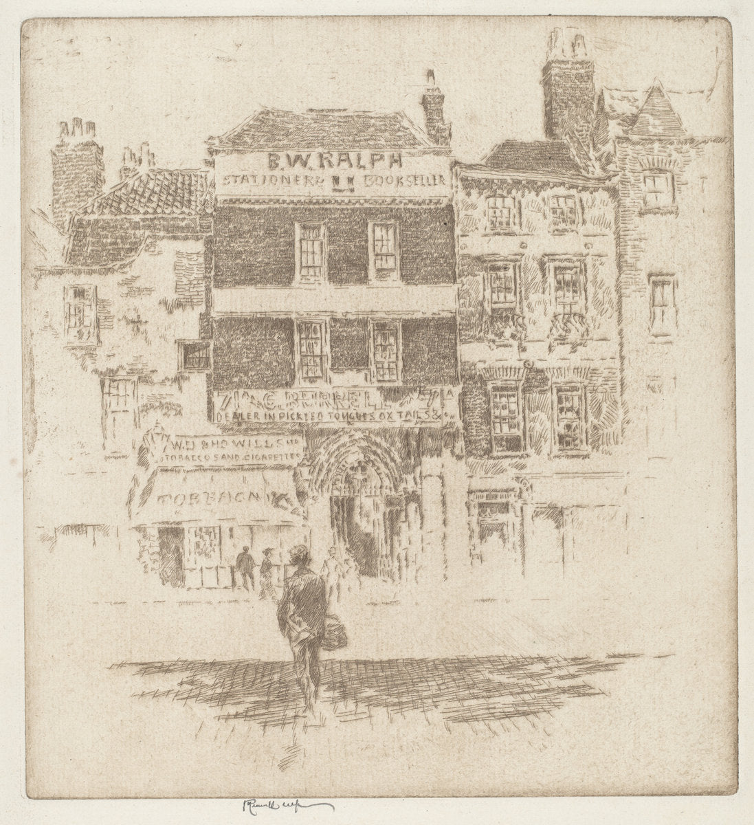 St. Bartholomew's Gate by Joseph Pennell (American, 1857 - 1926), 16X12"(A3)Poster Print
