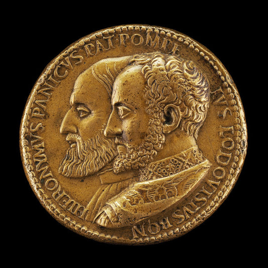 Girolamo Panico, died 1558, and Pompeo Ludovisi, died 1565 [obverse] by Giovanni da Cavino (Paduan, 1500 - 1570), 16X12"(A3)Poster Print
