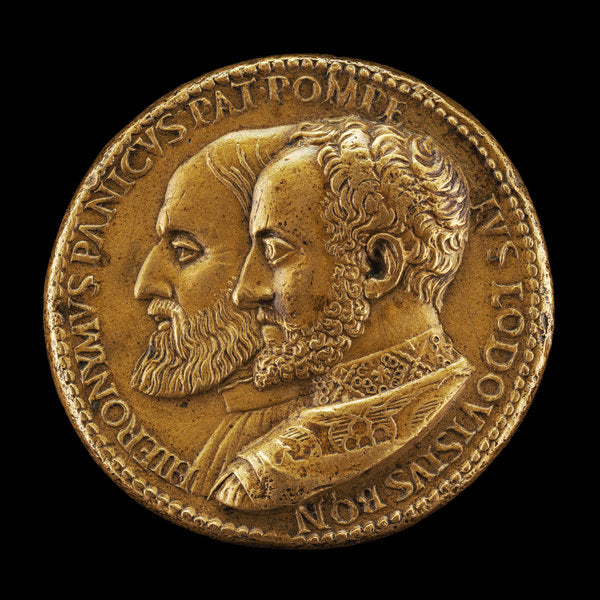 Girolamo Panico, died 1558, and Pompeo Ludovisi, died 1565 [obverse] by Giovanni da Cavino (Paduan, 1500 - 1570), 16X12"(A3)Poster Print