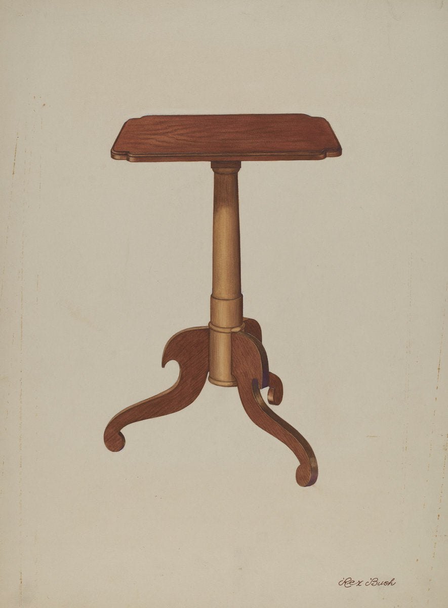 Candle Stand by Rex F. Bush (American, active c. 1935), 16X12"(A3)Poster Print