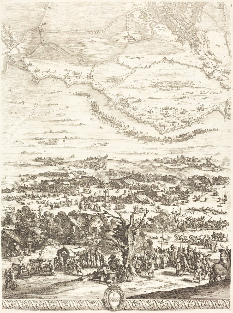The Siege of Breda [plate 5 of 6] by Jacques Callot (French, 1592 - 1635), 16X12"(A3)Poster Print
