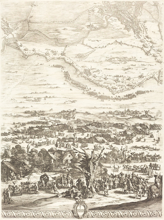 The Siege of Breda [plate 5 of 6] by Jacques Callot (French, 1592 - 1635), 16X12"(A3)Poster Print