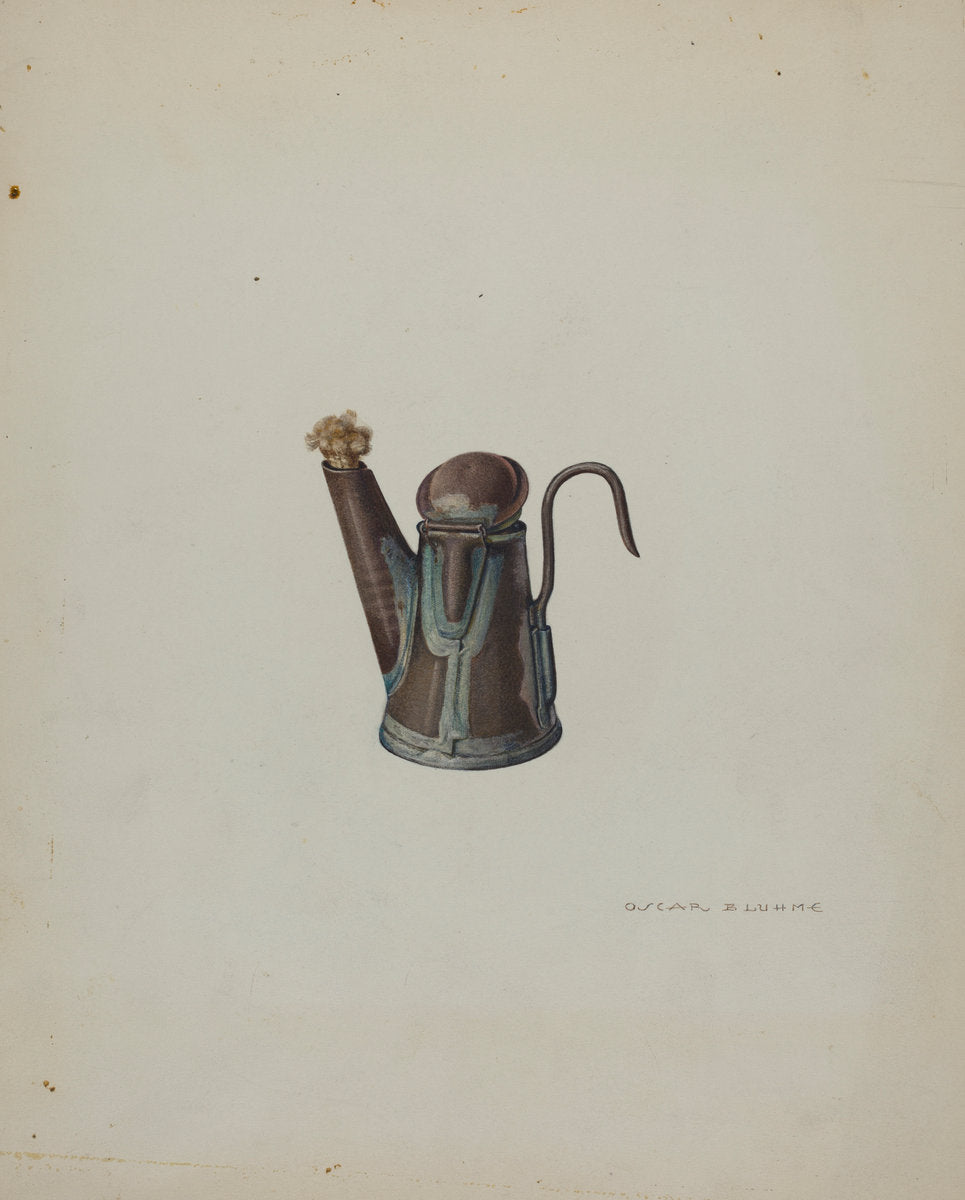 Miner's Lamp by Oscar Bluhme (American, active c. 1935), 16X12"(A3)Poster Print