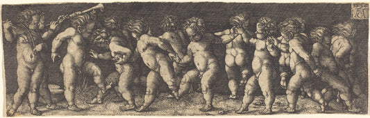 Dancing Children by Heinrich Aldegrever (German, 1502 - 1555/1561), 16X12"(A3)Poster Print